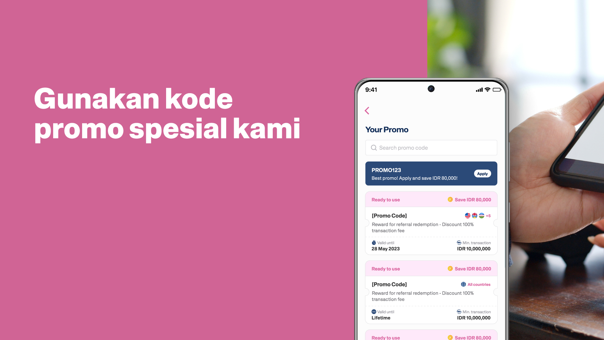 Gunakan kode referral dari Transfez App